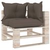 vidaXL 4-tlg. Garten-Lounge-Set aus Paletten mit Kissen Kiefernholz