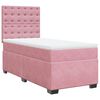 vidaXL Boxspringbett mit Matratze Rosa 90x200 cm Samt
