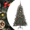 vidaXL K&uuml;nstlicher Weihnachtsbaum Gr&uuml;n 150 cm PVC, Plastik und Stahl