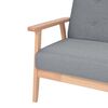 vidaXL 3-Sitzer-Sofa Stoff Hellgrau