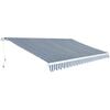 vidaXL Gelenkarmmarkise 500 cm Blau/Wei&szlig;