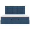 vidaXL Ottoman-Bett mit Matratze Blau 180x200 cm Stoff