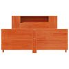 vidaXL Massivholzbett ohne Matratze Wachsbraun 140x200 cm Kiefernholz