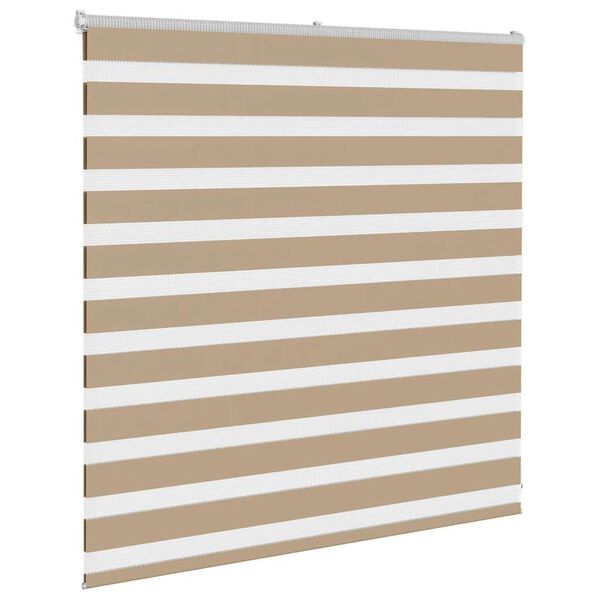 vidaXL Doppelrollo Sandbraun 140x100 cm Stoffbreite 135,9 cm Polyester