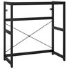 vidaXL Badezimmer Waschtischgestell Schwarz 79x38x83 cm Eisen
