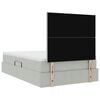 vidaXL Bett mit Stauraum und LED mit LED Hellgrau 120 x 190 cm Samt