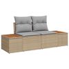 vidaXL Gartensofa-set mit Kissen 6 pcs Beige und Hellgrau Poly Rattan