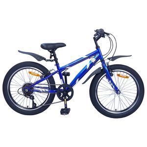 vidaXL Kinderfahrrad 24 Zoll 6-Speed f&uuml;r 8-12 Jahre alt Dunkelblau