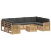 vidaXL Outdoor-Sofagarnitur 10 pcs Wei&szlig; und Anthrazit 59 x 59 x 37 cm