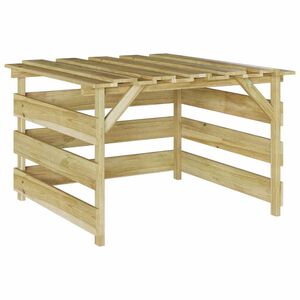 vidaXL Rasenm&auml;her Garage Braun 84 x 80 x 56 cm