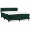 vidaXL Boxspringbett mit Matratze Dunkelgr&uuml;n 140x200 cm Samt