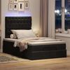 vidaXL Ottoman-Bett mit Matratzen & LEDs Schwarz 120x190 cm Samt