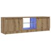 vidaXL TV-Schrank mit LED-Leuchten Artisan-Eiche 120x30x36 cm