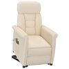 vidaXL Massagesessel Elektrisch Beige Mikrofaser