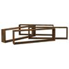 vidaXL Wandregale 4 Stk. Räuchereiche 100x15x30 cm Holzwerkstoff