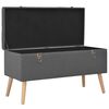 vidaXL Hocker mit Stauraum 3 Stk. Dunkelgrau Stoff