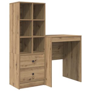 vidaXL Schreibtisch Artisan-Eiche 105,5 x 50 x 127 cm 2 Stk.