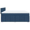 vidaXL Boxspringbett mit Matratze Blau 200x200 cm Stoff
