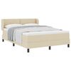 vidaXL Boxspringbett mit Matratze Creme 160 x 200 cm Stoff
