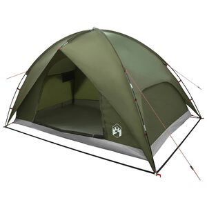 vidaXL Campingzelt mit Regenhaube wasserdicht 4 Personen Olivgr&uuml;n