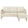 vidaXL Sofa Set mit Kissen Leinen Polyester