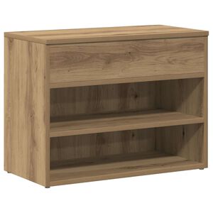 vidaXL Schuhbank Artisan-Eiche 60x30x45 cm Holzwerkstoff