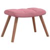 vidaXL Relaxsessel mit Hocker Rosa Samt