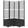 vidaXL Pflanzk&uuml;bel mit Spalier Schwarz 80x80x136 cm PP