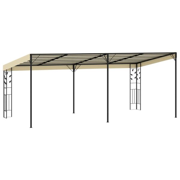 vidaXL Wand-Pavillon 6x3x2,5 m Cremeweiß