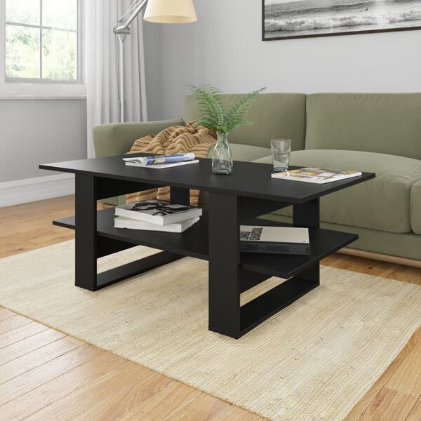 vidaXL Couchtisch Schwarz 110x55x42 cm Holzwerkstoff