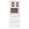 vidaXL Highboard ALTA Wei&szlig; 77x35x188 cm Massivholz Kiefer