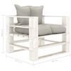vidaXL 6-tlg. Garten-Lounge-Set Paletten mit Kissen in Taupe Holz