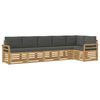 vidaXL Outdoor-Sofagarnitur 6 pcs Wei&szlig; und Anthrazit