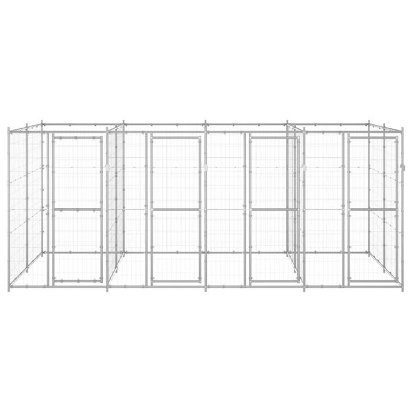 vidaXL Outdoor-Hundezwinger Verzinkter Stahl 9,68 m²