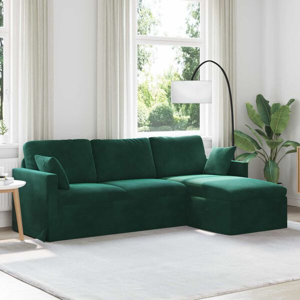 vidaXL Sofa Dunkelgr&uuml;n