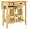 vidaXL 3-tlg. Bar-Set Massivholz Kiefer
