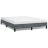 vidaXL Bettgestell ohne Matratze Dunkelgrau 152x203 cm Queen-Size Samt