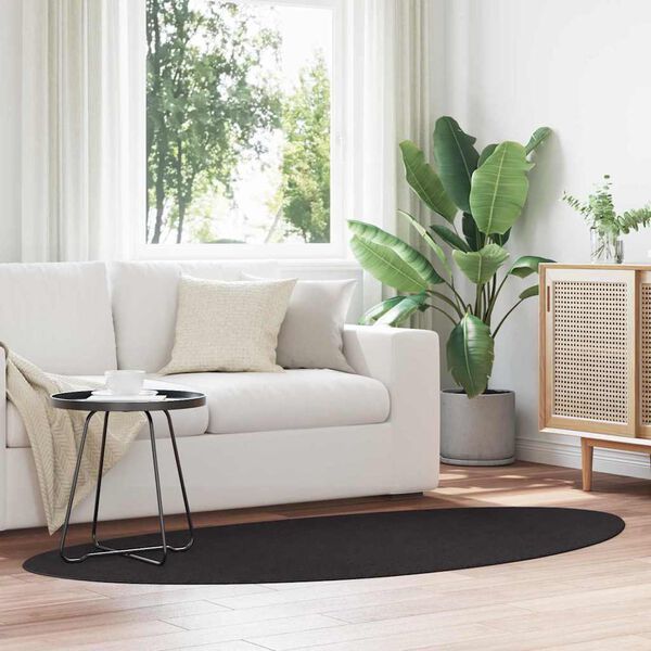 vidaXL Teppich HUARTE Schwarz 100 x 200 cm Polyester