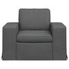vidaXL Sofa 60cm Dunkelgrau Metall