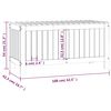 vidaXL Gartentruhe Grau 108x42,5x54 cm Massivholz Kiefer