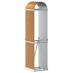 vidaXL Kaminholzunterstand Holzoptik 40x45x170 cm Verzinkter Stahl