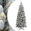 vidaXL K&uuml;nstlicher Weihnachtsbaum mit 300 LEDs mit St&auml;nder Wei&szlig; 210 cm
