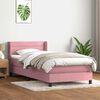 vidaXL Boxspringbett mit Matratze Rosa 90x210 cm Samt
