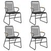 vidaXL Gartenst&uuml;hle 4 Stk. Schwarz 58x59x85,5 cm PVC Rattan