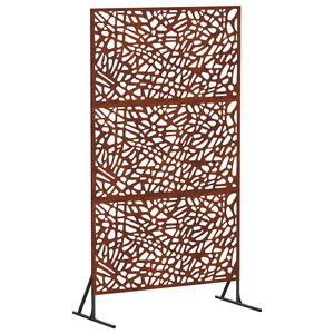 vidaXL Sichtschutz 100 x 50 x 180 cm Wetterfeststahl Rostoptik