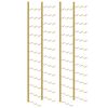vidaXL Wand-Weinregal f&uuml;r 36 Flaschen 2 Stk. Golden Eisen