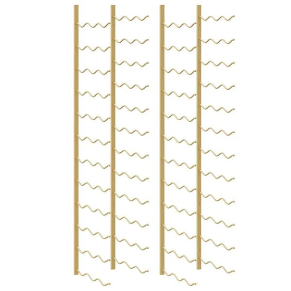 vidaXL Wand-Weinregal f&uuml;r 36 Flaschen 2 Stk. Golden Eisen