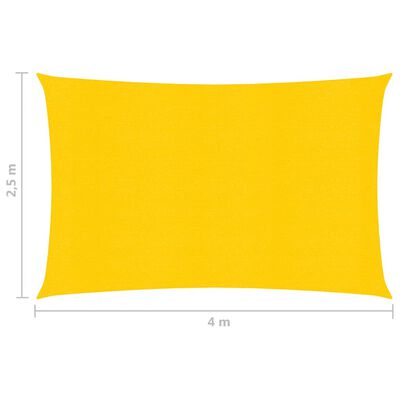 vidaXL Sonnensegel 160 g/m² Gelb 2,5x4 m HDPE