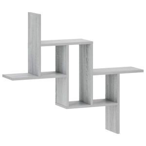 vidaXL Wandregal Sonoma-Grau 87 x 17 x 75 cm Holzwerkstoff