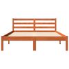 vidaXL Massivholzbett ohne Matratze Wachsbraun 140x190 cm Kiefernholz
